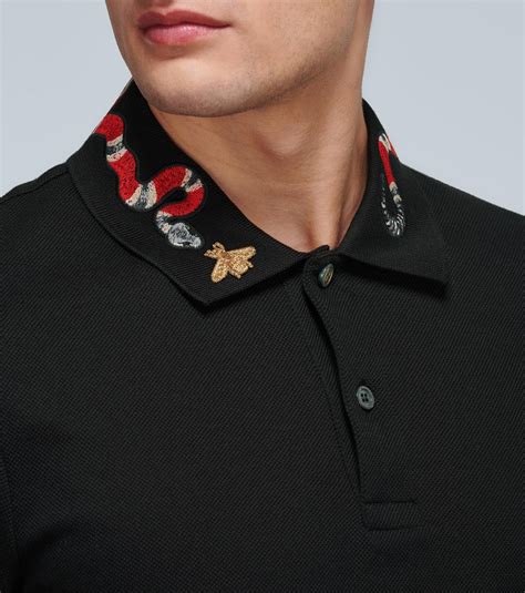 gucci poli shirt|gucci polo shirt snake collar.